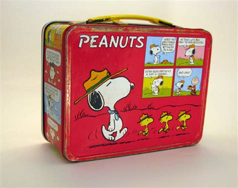 metal gang box 1965|Vintage Snoopy Lunchbox .